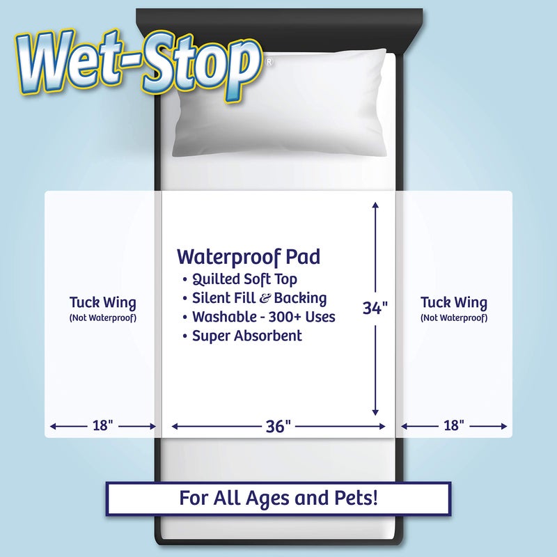 Wet-Stop Deluxe Bedwetting Kit Wet-Stop Bedwetting Alarm, WobL+ Waterproof Watch, Waterproof Mattress Pad - Image 5
